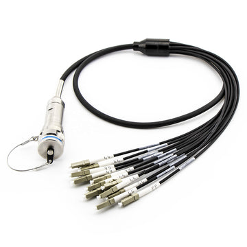 J599 to 12xLC/UPC Ruggedised Tactical Outdoor 12-Fiber Singlemode Cable